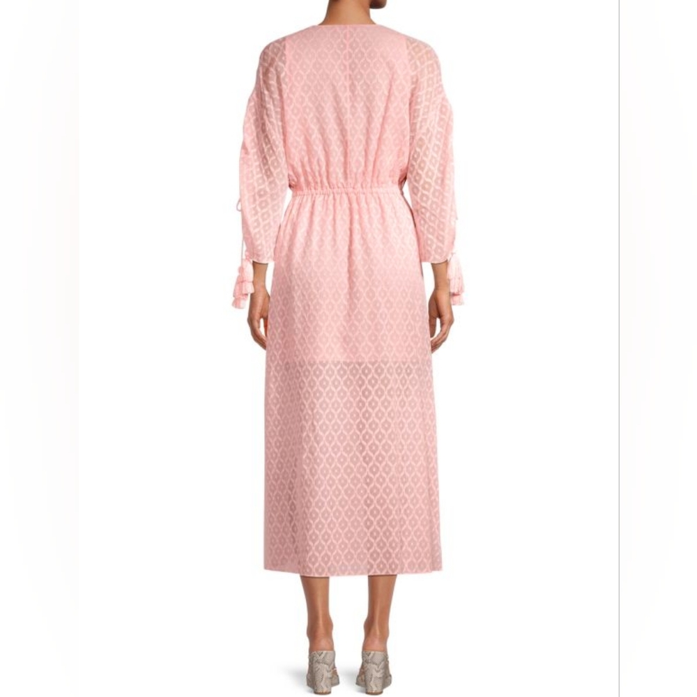 ALICE + OLIVIA BY STACEY BENDET small pink Esmeralda Silk-Blend Dress - Picture 2 of 5